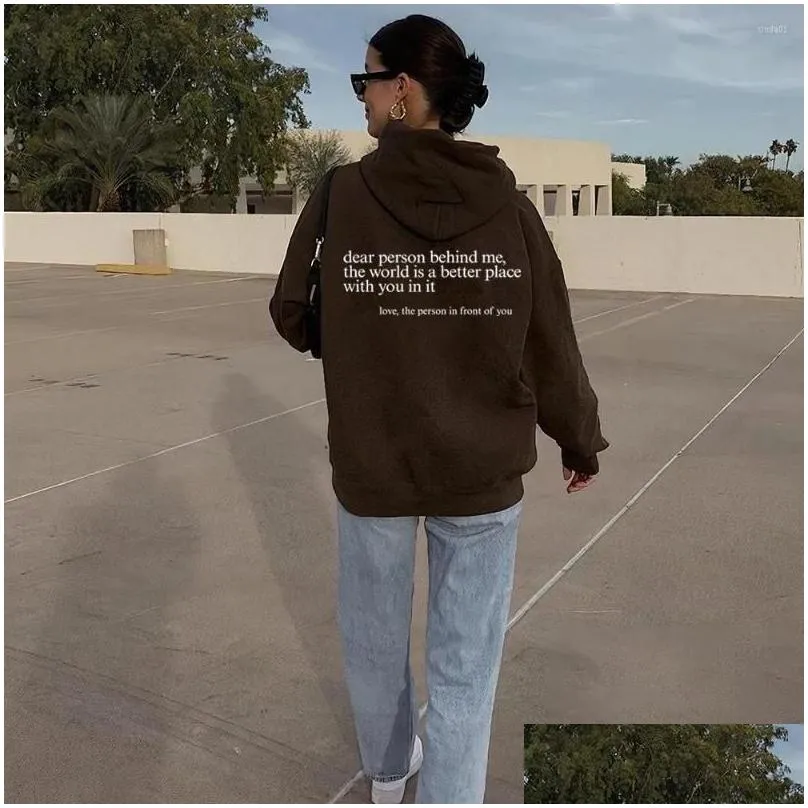 Women`S Hoodies & Sweatshirts Womens Hoodie Mental Health Awareness Plover Vintage Aesthetic With Words On Back Uni Trendy Drop Deliv Dhwb3