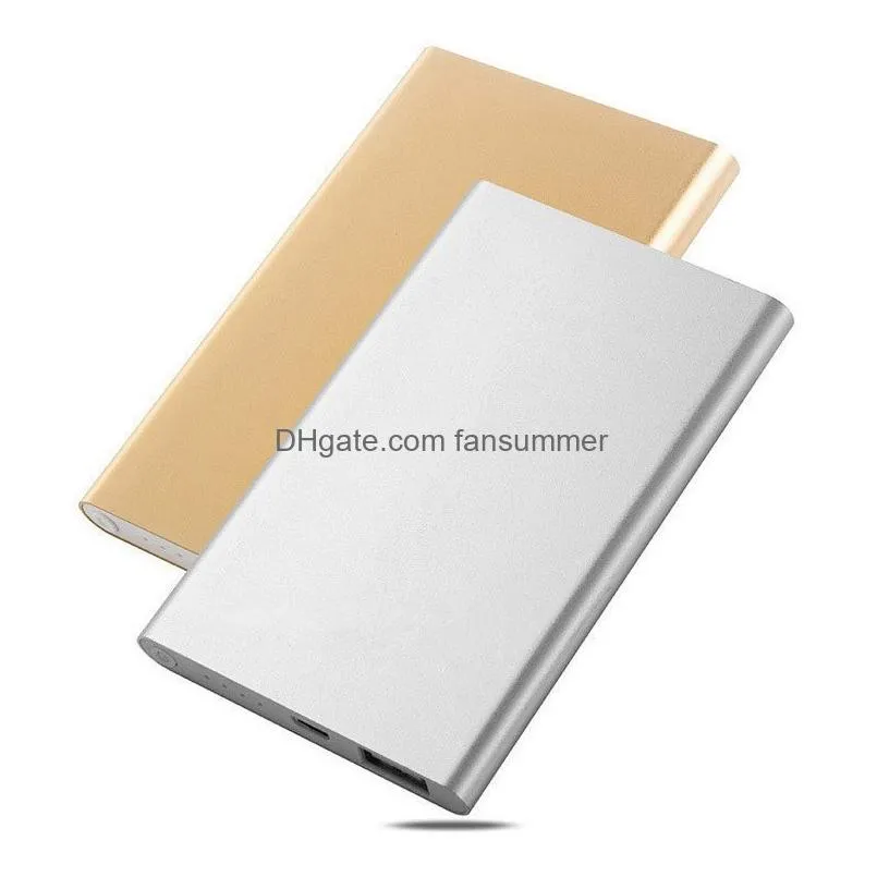Cell Phone Power Banks Tra Thin Bank 10000Mah Trathin For Mobile Tablet Pc External Battery Drop Delivery Phones Accessories Dhrqw