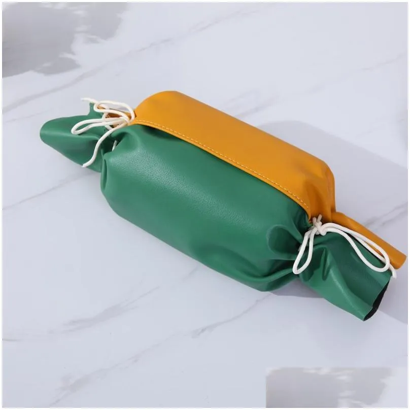 Storage Bags Light Luxury Tissue Box Ins Home Living Room Leather Paper Personalized Car Drop Delivery Garden Housekeeping Organizatio Dhju6