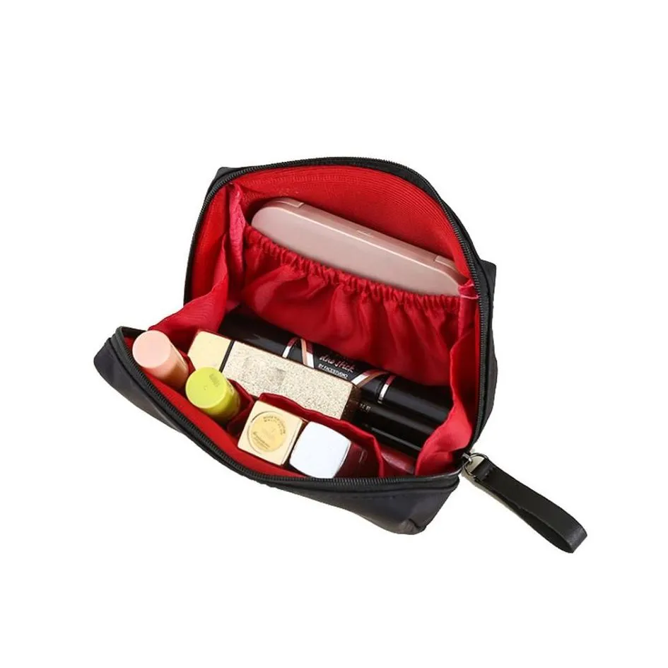 1 pc solid cosmetic bag korean style women makeup pouch toiletry waterproof organizer case drop246p1257581