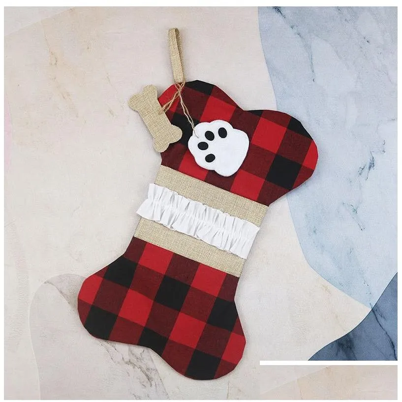 Christmas Decorations Creative Decoration Stockings Pet Socks Ornaments Gift Bags Xmas Tree Hanging Pendant Holiday Supplies Drop Deli Dhnoa