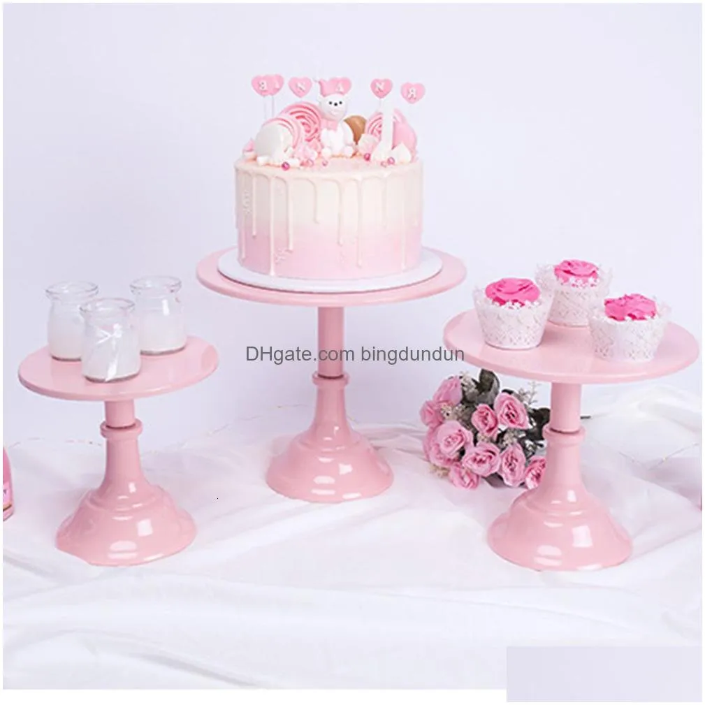 Dishes & Plates Cake Stand Home Party Dessert Table Display Rack Tray Cold Meal Tea Break Afternoon Center Metal P230712 Drop Delivery Dhb8M