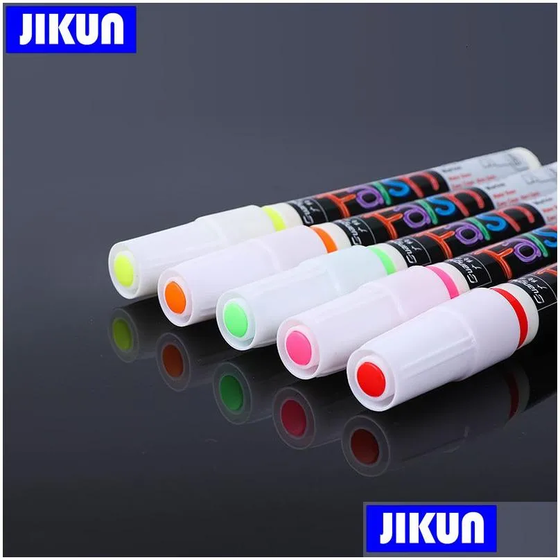 Markers Wholesale 812Pcs Liquid Chalk Marker Pens Erasable Mti Colored Highlighters Led Writing Board Glass Window Art Colorf Drop Del Dho6A