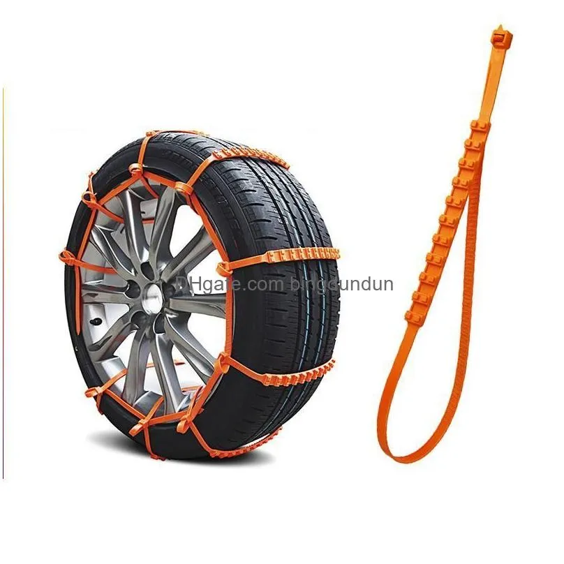 Other Building Supplies 10 Pcs Emergency Anti-Skid Mud Snow Survival Traction Mti-Function Tire Security Chains For Car Winter Driving Dhhoz