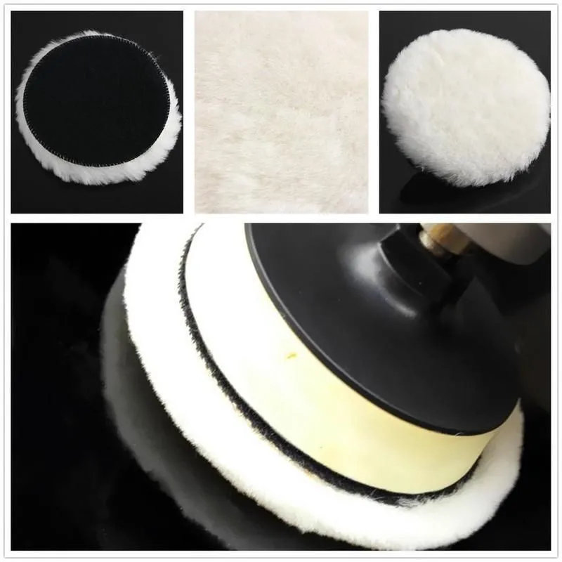 Vehicle Protectants 3/4/5/6/7 Inches Soft Car Polishing Disc Imitated Wool Body Waxing Polisher Pad Auto Maintenance ToolsCare
