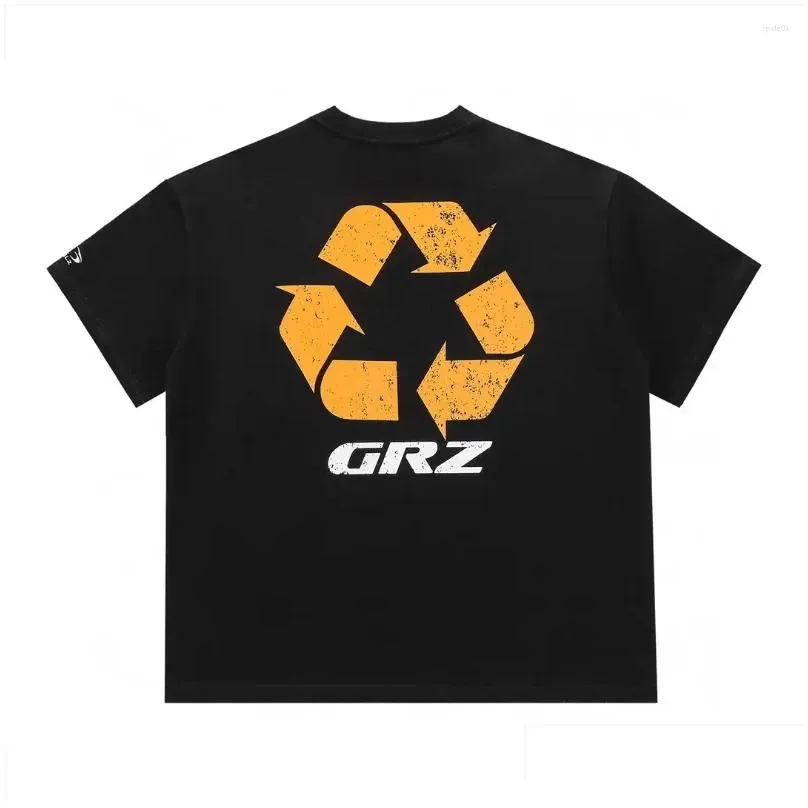 Men`S T-Shirts Mens T Shirts Men Recycling T-Shirt Hip Hop Skateboard Street Tee Shirt Couple Top Drop Delivery Apparel Clothing Tees Dh3A2