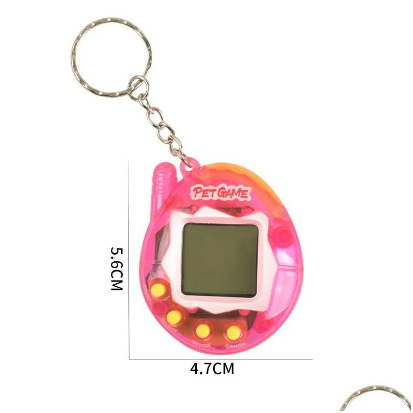 Party Favor Electronic Pet Toys Game Key Chain Pendant Mini Cute Cartoon Hine Keychains Kids Christmas Birthday Drop Delivery Home Gar Dh3Bn