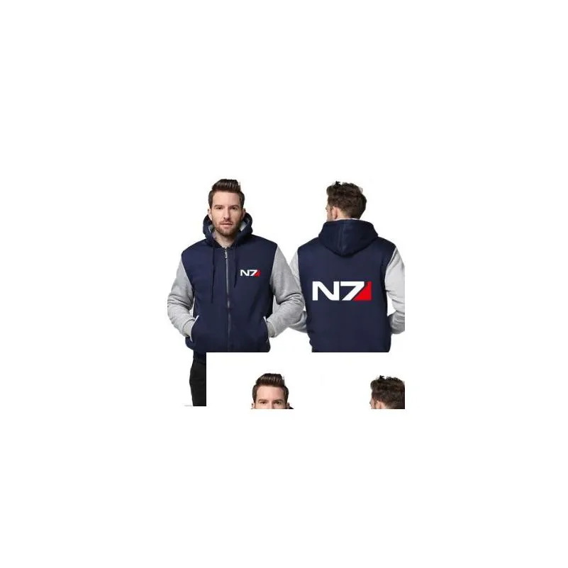 Men`S Jackets Winter Coats Men Warm Thick Fleece N7 Hooded New Fashion Casual Outerwear Clothing Jacket Drop Delivery Apparel Dhzl9