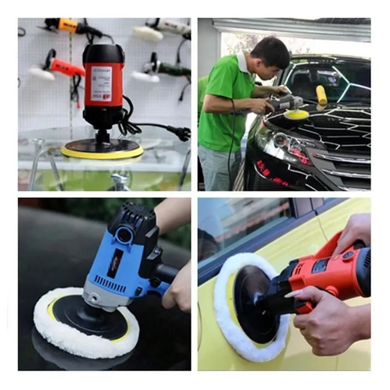 Vehicle Protectants 3/4 /5/6/7 Inch Car Polish Pad Disc Imitated Wool Soft Polishing Auto Body Waxing Buffer Polisher Universal