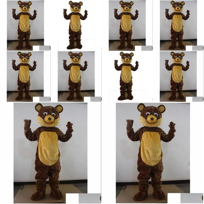 2024 Hot Sales Cute Teddy Bear Mascot Costume Carnival Party Stage Performance Fancy Dress for Men Women Halloween Costume