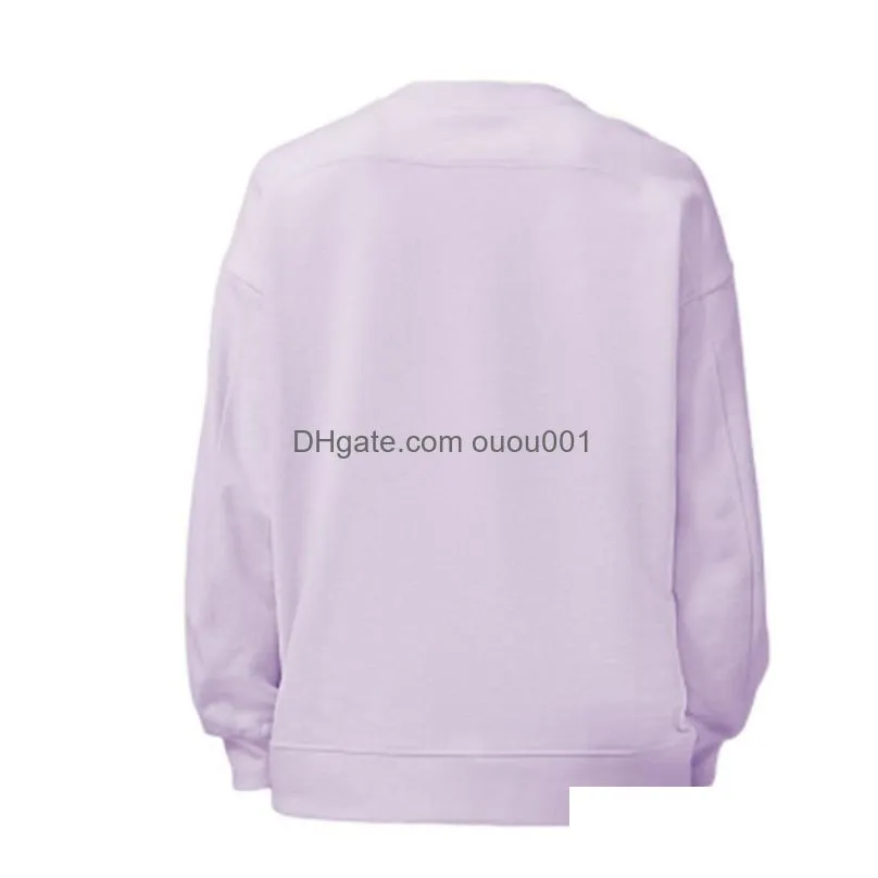 Yoga Outfit 2021 New Lu-07 Wear Perfectly Oversized Autumn Womens Sweatshirt Sports Round Neck Long Sleeve Casual Drop Delivery Outdoo Dhtqg