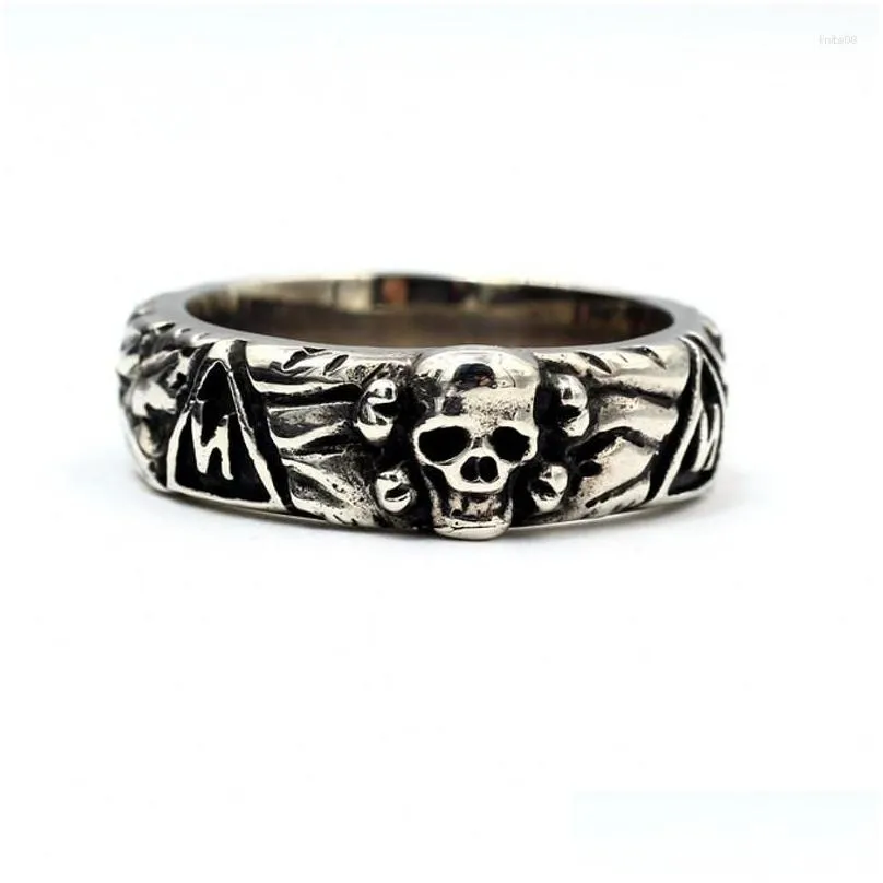 Cluster Rings S925 Sterling Silver For Men Women 2023 Fashion Skull Military Fan Medal Of Honors Pure Argentum Hand Jewelry