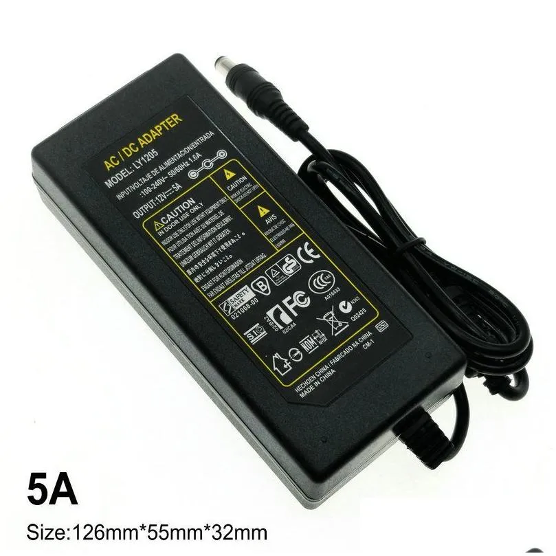 wholesale universal switching ac dc power supply adapter 12v 1a 2a 3a 5a 6a 10a led light power adapter plug 5.5 connector