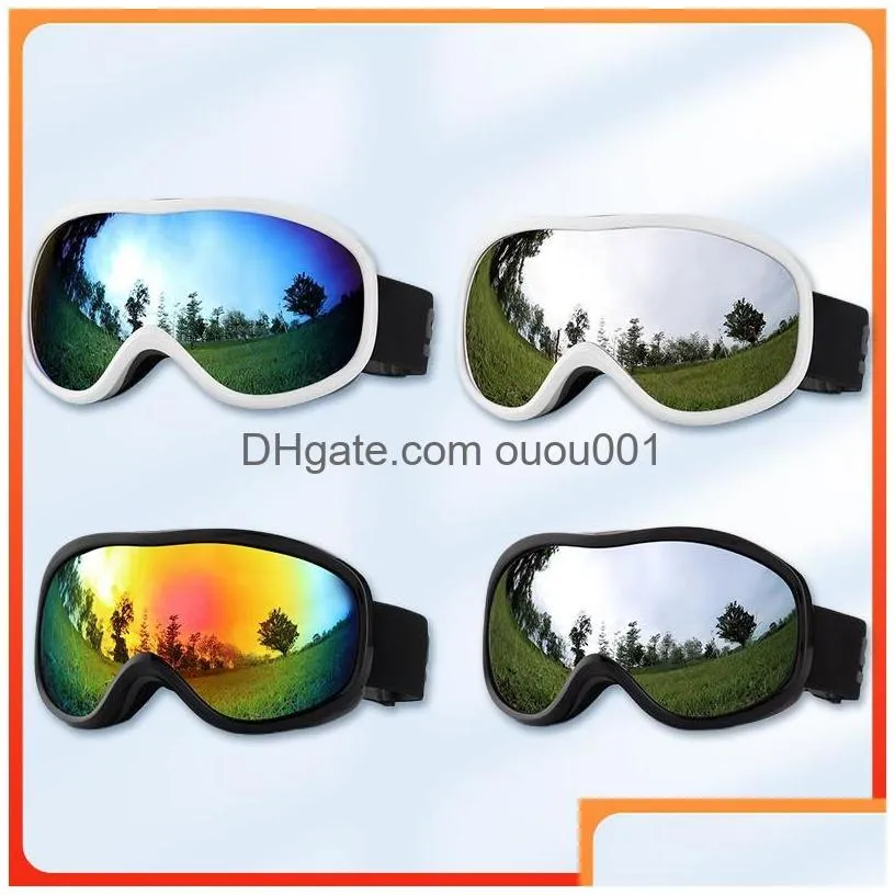 Ski Goggles Spherical 2023 New Double-Layer Fog-Proof Mens And Womens Outdoor Glasses Pf Drop Delivery Sports Outdoors Snow Protective Dhosp