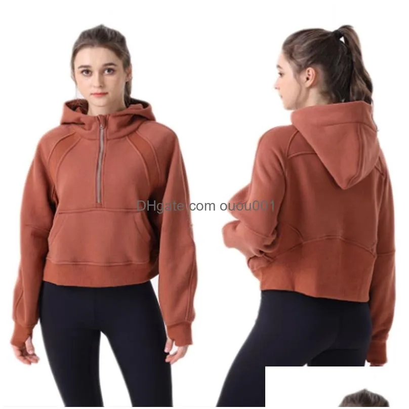 Yoga Outfit Wear Perfect Oversized Fall Winter Womens P Sweater Sports Hooded Round Neck Long Sleeves Drop Delivery Outdoors Fitness S Dhaqv