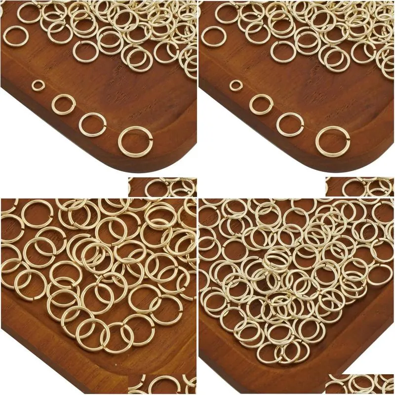 Loose Gemstones 14K Gold Filled Open Jump Rings For Jewelry Making And Connectors Split Ring Diy Drop Delivery Dhjnx