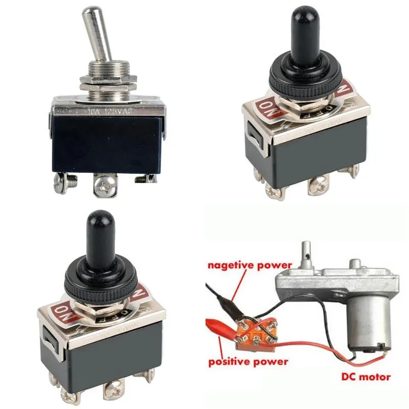 wholesale 6 pin dpdt dc momentary switch on-off-on motor reverse polarity