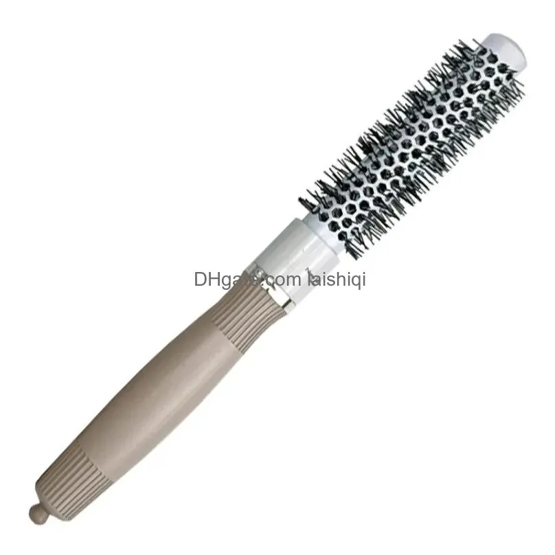 professional salon styling tools round hair comb hairdressing curling hair brushes comb ceramic iron barrel comb