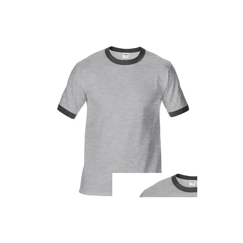 Men`S T-Shirts Mens T Shirts Cotton Blank T-Shirt 2022 Men Shirt Short Sleeve Tshirts Solid Homme Tee Summer Clothes Europe Size Xxl D Dha2S
