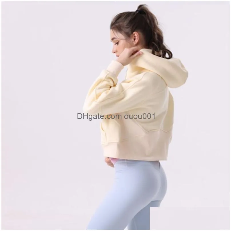 Yoga Outfit Wear Perfect Oversized Fall Winter Womens P Sweater Sports Hooded Round Neck Long Sleeves Drop Delivery Outdoors Fitness S Dhaqv