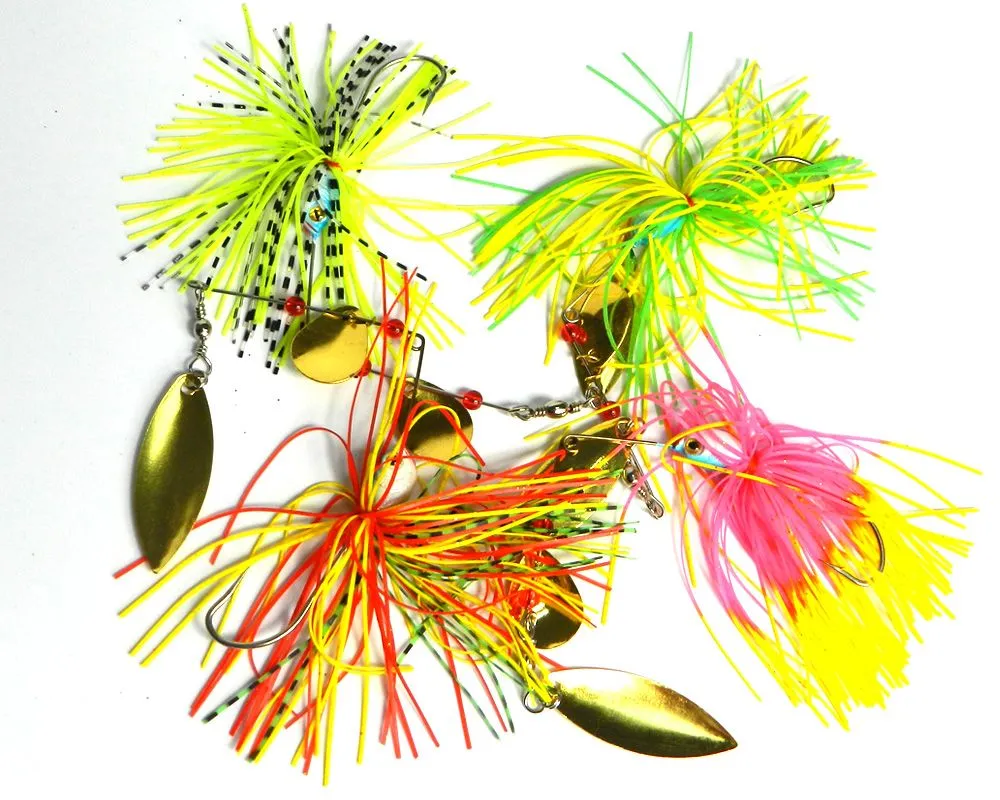 HENGJIA 50pcs/lot 19.8G/0.7oz spinner bait fishing lure spoons  Water Shallow Water Bass Walleye Minnow LURES SB008