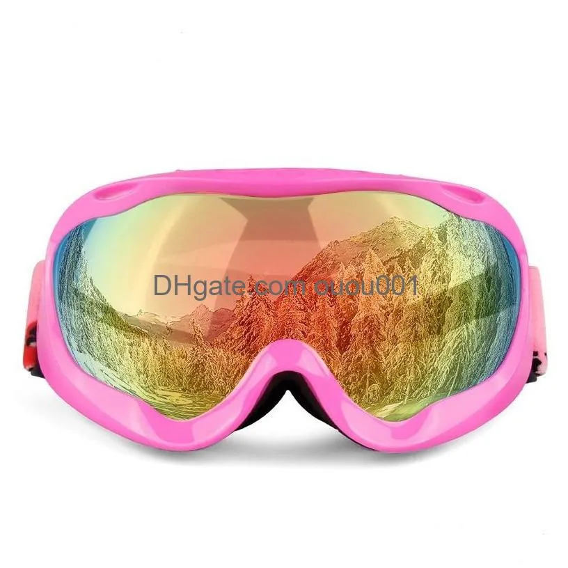 Ski Goggles New Cylinder Double-Layer Fog-Proof Men And Women Outdoor Sand Equipment Pf Drop Delivery Sports Outdoors Snow Protective Dh1Sm