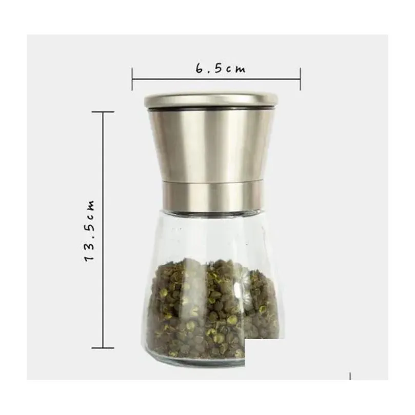 Mills Manual Pepper Salt One-Handed Grinder Stainless Steel Sauce Grinders Drop Delivery Home Garden Kitchen, Dining Bar Kitchen Tools Dhfmx