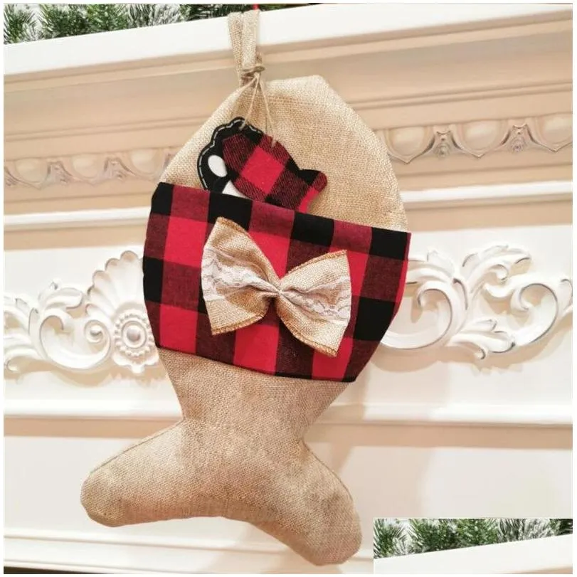 Christmas Decorations Creative Decoration Stockings Pet Socks Ornaments Gift Bags Xmas Tree Hanging Pendant Holiday Supplies Drop Deli Dhnoa