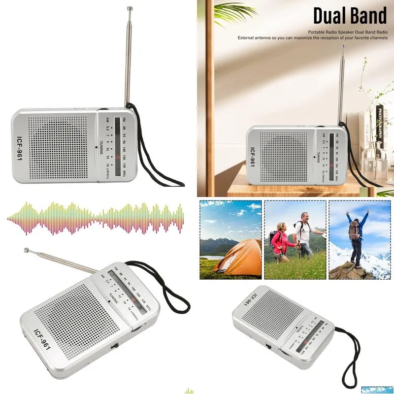 Radio Mini Dual Band Am Fm Professional High Sensitivity Mp3 Wma Wav Formats Pocket For Outdoor Travel Drop Delivery Dhpl5