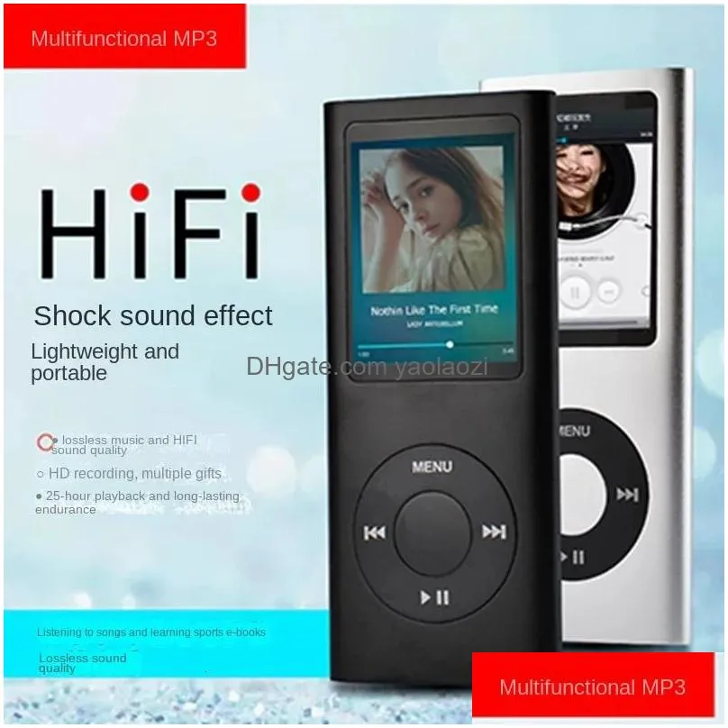 Mp3 & Mp4 Players Arrivals Music Player Fm Radio Student English Walkman Recording Slim Metal For Ipod Style Wholesale 231030 Drop De Dhpxe