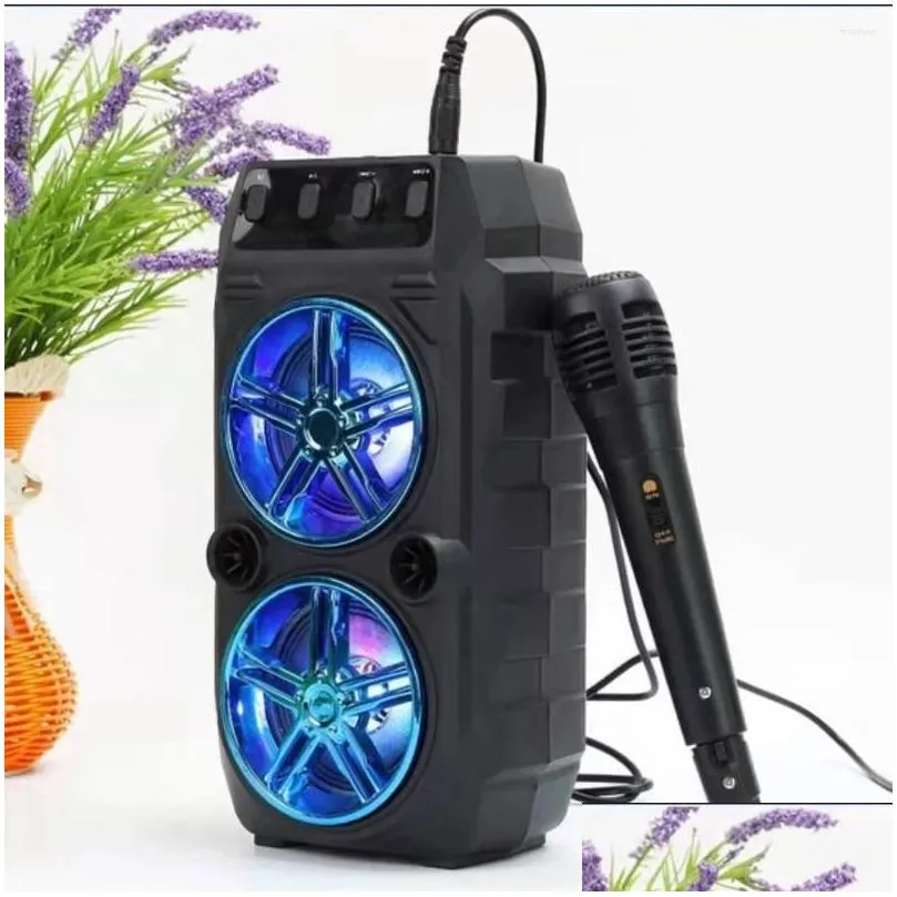 Microphones Home Speaker 6.5Mm Microphone Trolley Karaoke Wired Recording Studio Drop Delivery Dhky2