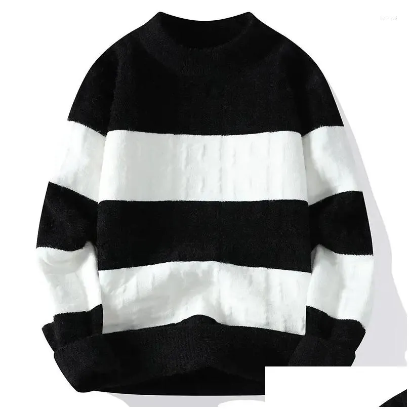 Men`s Sweaters Fashion Autumn And Winter British Style Slim Korean Version Of The Trend Solid Color Pullover Sweater Casual Knitwear