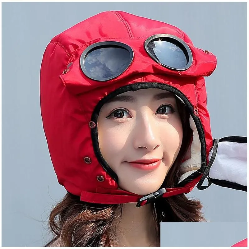 Winter Cycling Caps Windproof Warm Fleece Bike Hat Plush Earflap Outdoor Sport Balaclava Skiing Snowboard Running Helmet Liner