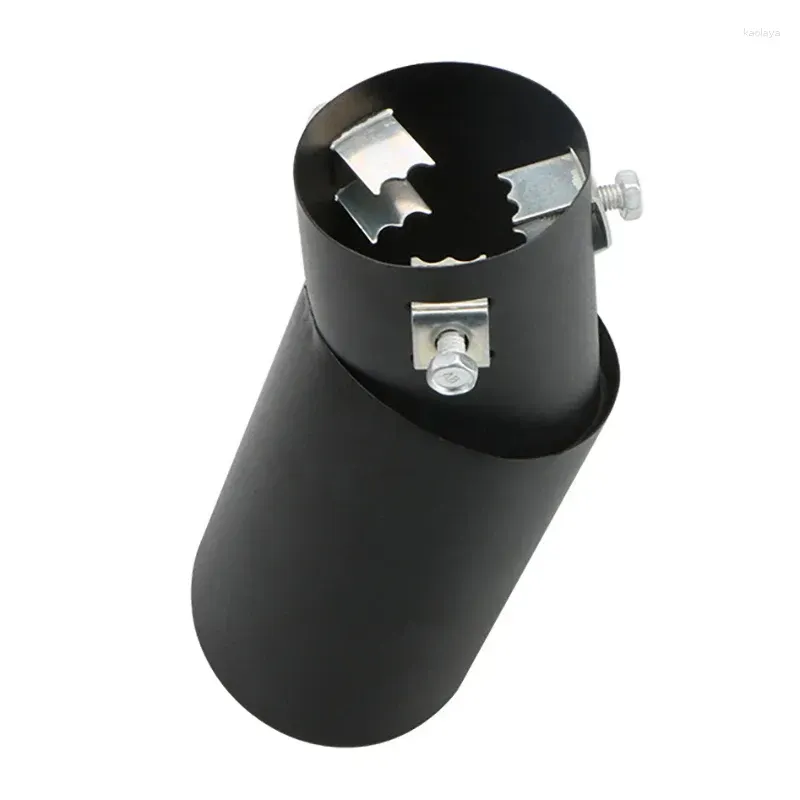 63mm Universal Car Exhaust Tip Round Aluminum ALloy Muffler Tail Trim Rear Auto Pipe Nozzle Inlet