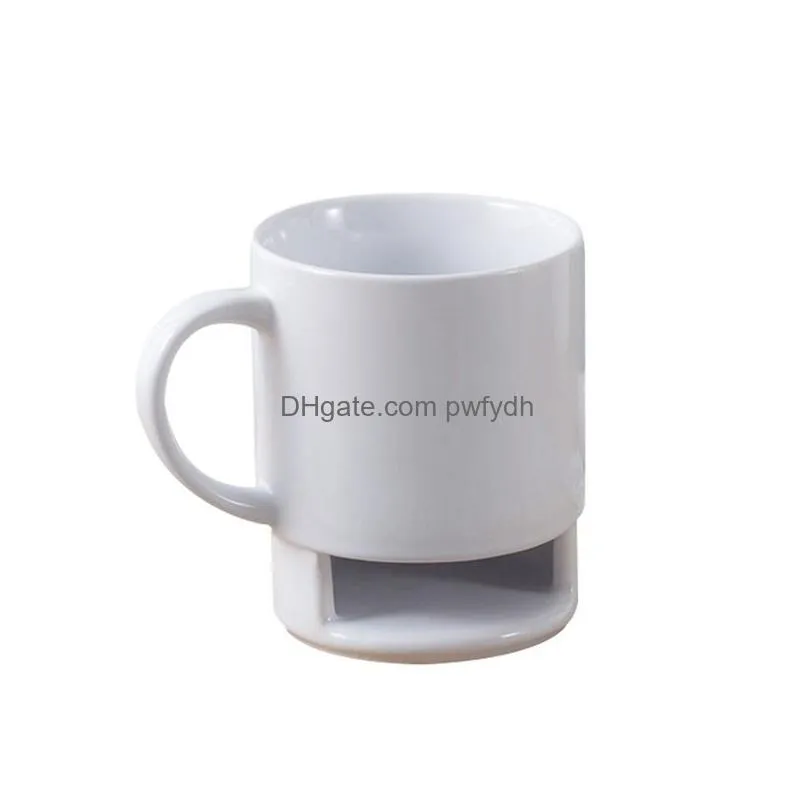  ceramic mug white coffee milk biscuits dessert 250ml cup tea cup kka3109 cookie home side for pockets office tea holder ewa5343