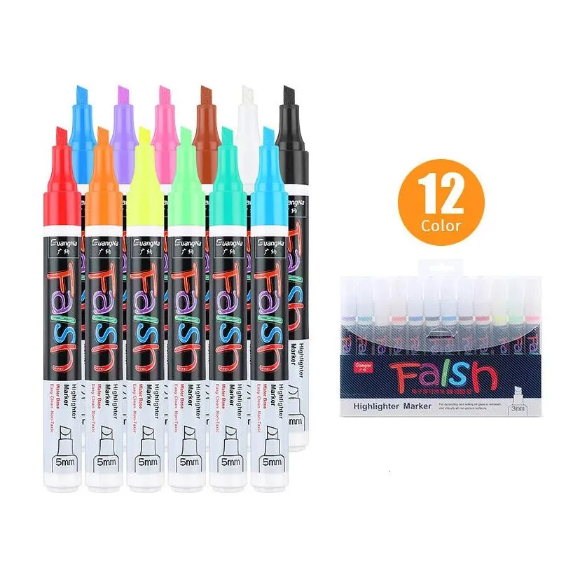 Markers Wholesale 812Pcs Liquid Chalk Marker Pens Erasable Mti Colored Highlighters Led Writing Board Glass Window Art Colorf Drop Del Dho6A