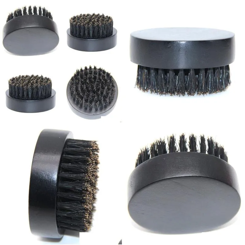 black wooden brushs natural boar bristles cleaning brushes handle bathroom facial cleaning brush household massage beauty tools
