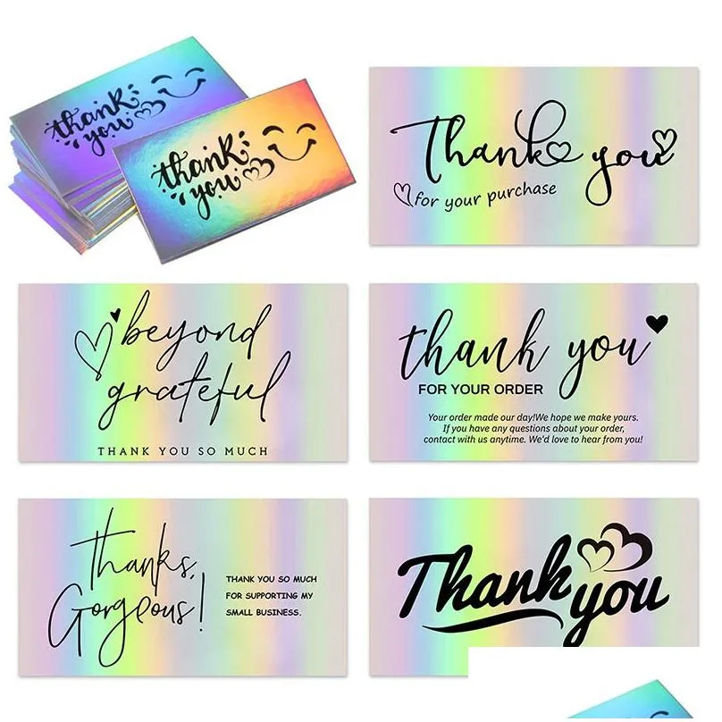 wholesale thank you card folding wreath design print gratitude handwriting greeting cards wedding birthday party flower shop 5x9cm