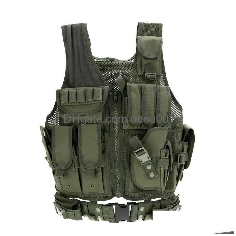 Tactical Vests Grid Vest Real-Life Field Cs Game Protection 600D Nylon Outdoor Expansion Pf Drop Delivery Gear Clothing Dhsvl