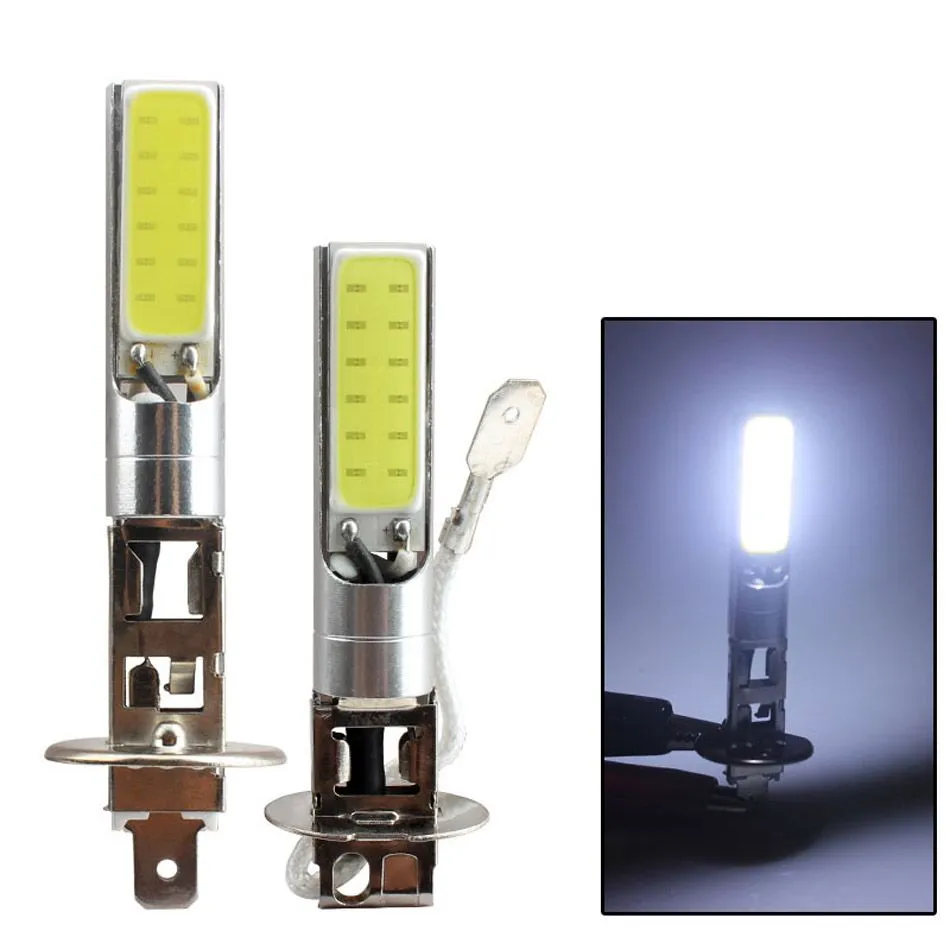 Fog Light COB H1 H3 10W 12V LED Headlight Car Driving Bulb Super Bright White Lamp Headlamp