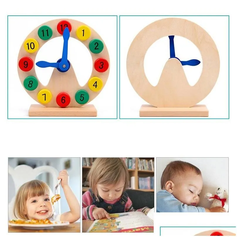 wholesale wooden digital clock model childrens early education teaching aids desk accessories