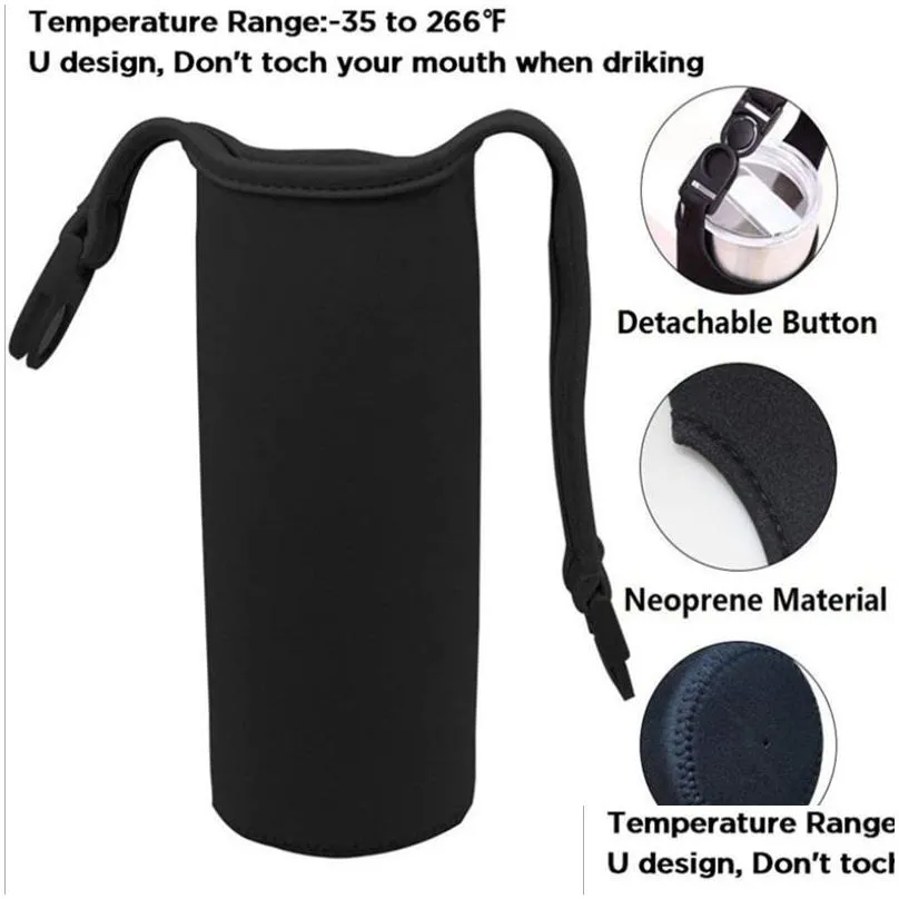 30oz neoprene tumbler cup holder party favor fashion printing outdoor portable water cup tote bags