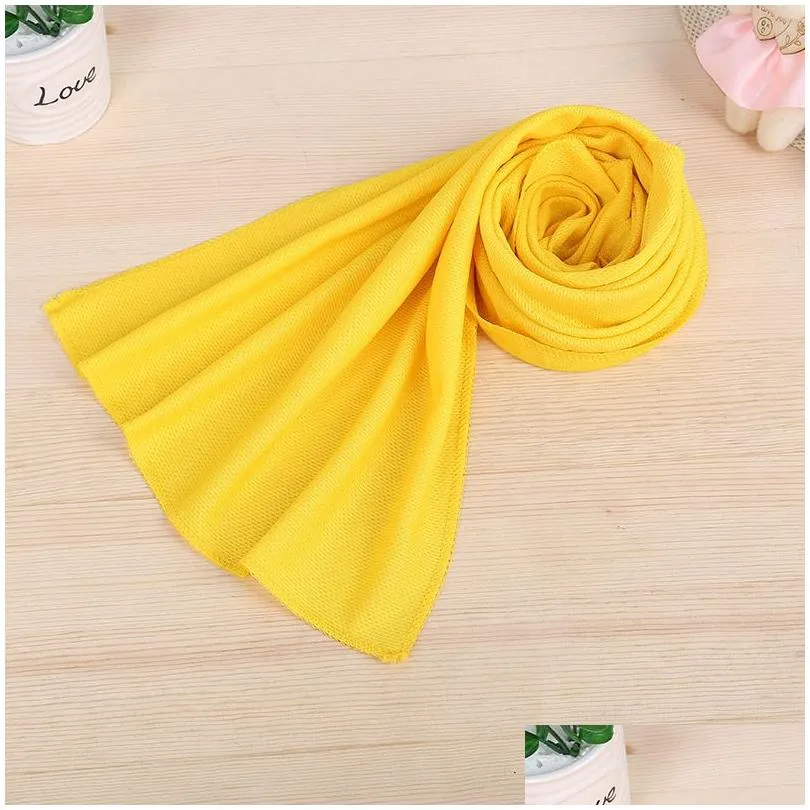Towel Ice Cold Summer Exercise Fitness Cool Quick Dry Soft Breathable Adt Kids Sport Cooling 30X80Cm Drop Delivery Home Garden Textile Dh72B