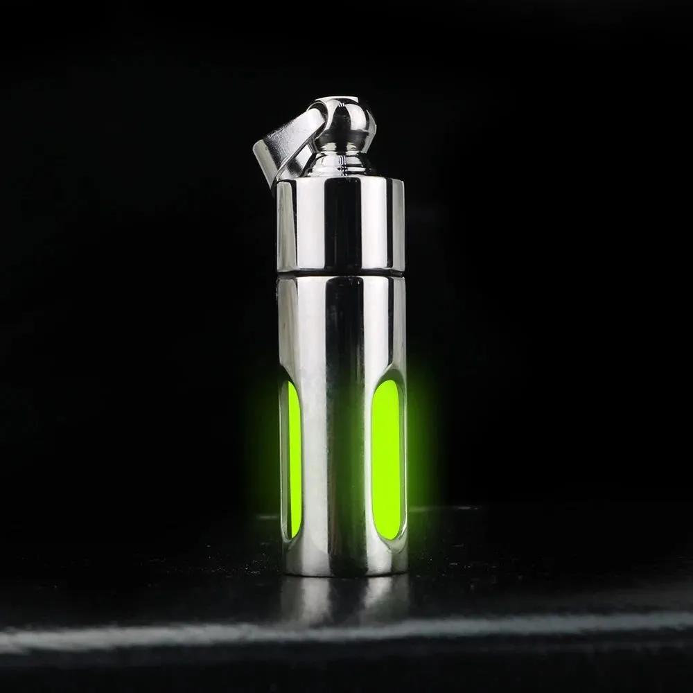 Tools Nightlight Tube Pendant Edc Keychain Non Tritium Tube Luminous Pendant Stainless Steel Glass Material Eternal Light