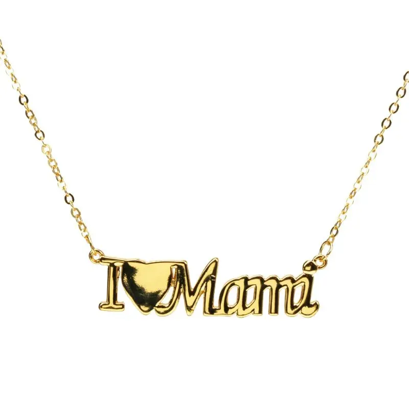 Chains Vintage Multi-layer MAMA Letter Necklace Pendant Women Hip Hop Copper Gold Plated Link Chain Zircon Necklaces Mothers Gift