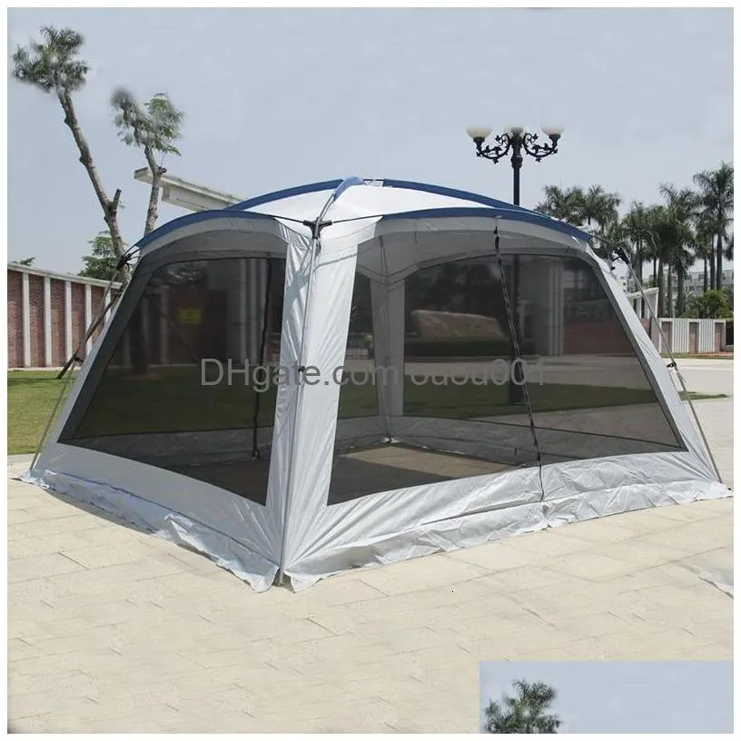 Tents And Shelters 5-8 Person Terlarge 365X365X210Cm High Quality Large Gazebo Sun Shelter Cam Tent Carpas De Drop Delivery Dh8Qm