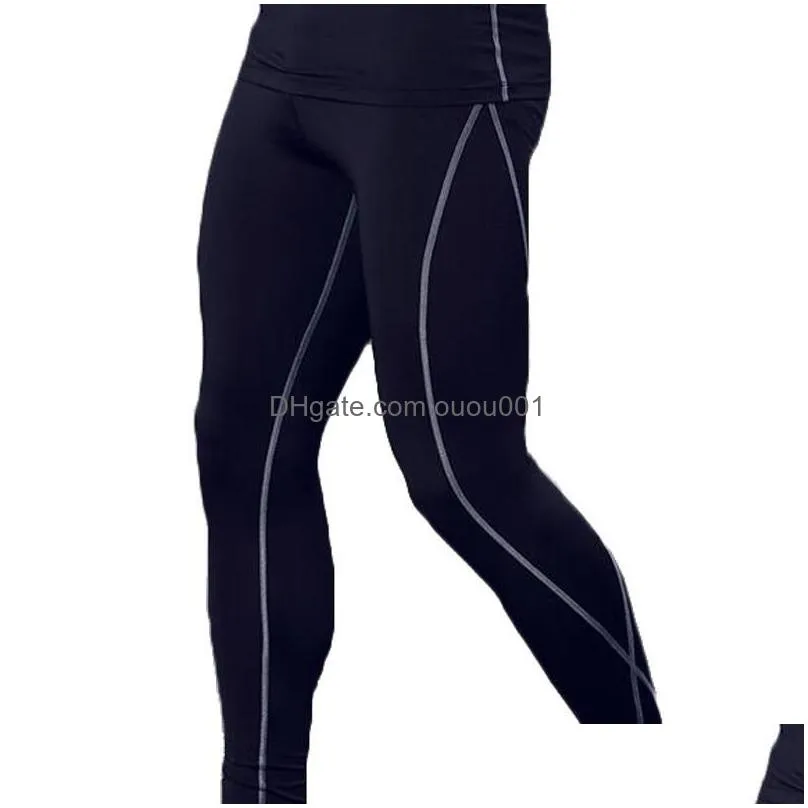 Diving Accessories Fitness Male Basketball Running Training Pants Elastic Compression Fast Sports Tight Seven Points Ma42 Drop Delive Dh9R5