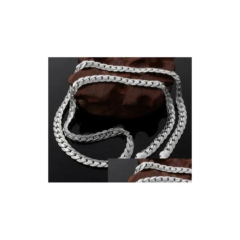 Chains 5Mm 925 Sier Snake Bone Chain Necklace Fashion Men Women Jewelry Diy Accessories 20 22 24 26 28 30Inch Gb1288 Drop Delivery Nec Dhj6K