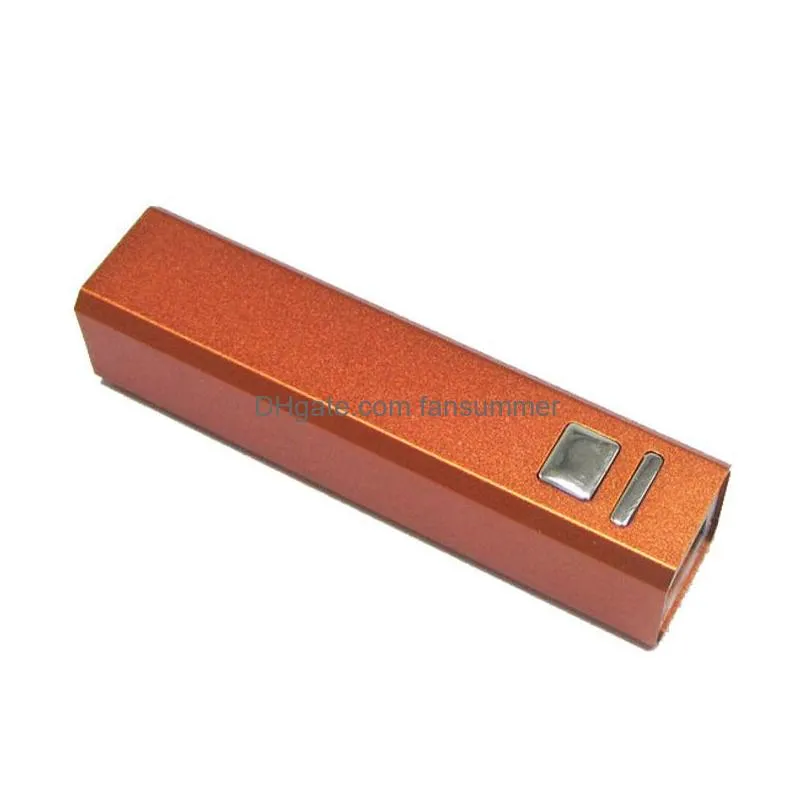 Cell Phone Power Banks Portable Bank 2600Mah Aluminum Alloy Mini Mobile Powers Charging Battery With Retail Package Customized Logo Dr Dhnid