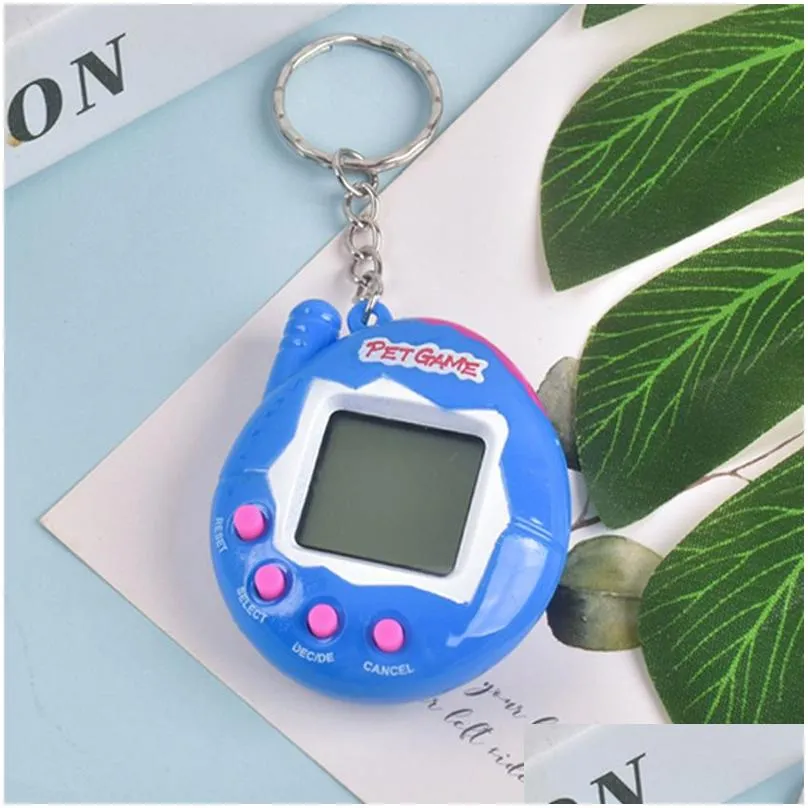 Party Favor Electronic Pet Toys Game Key Chain Pendant Mini Cute Cartoon Hine Keychains Kids Christmas Birthday Drop Delivery Home Gar Dh3Bn